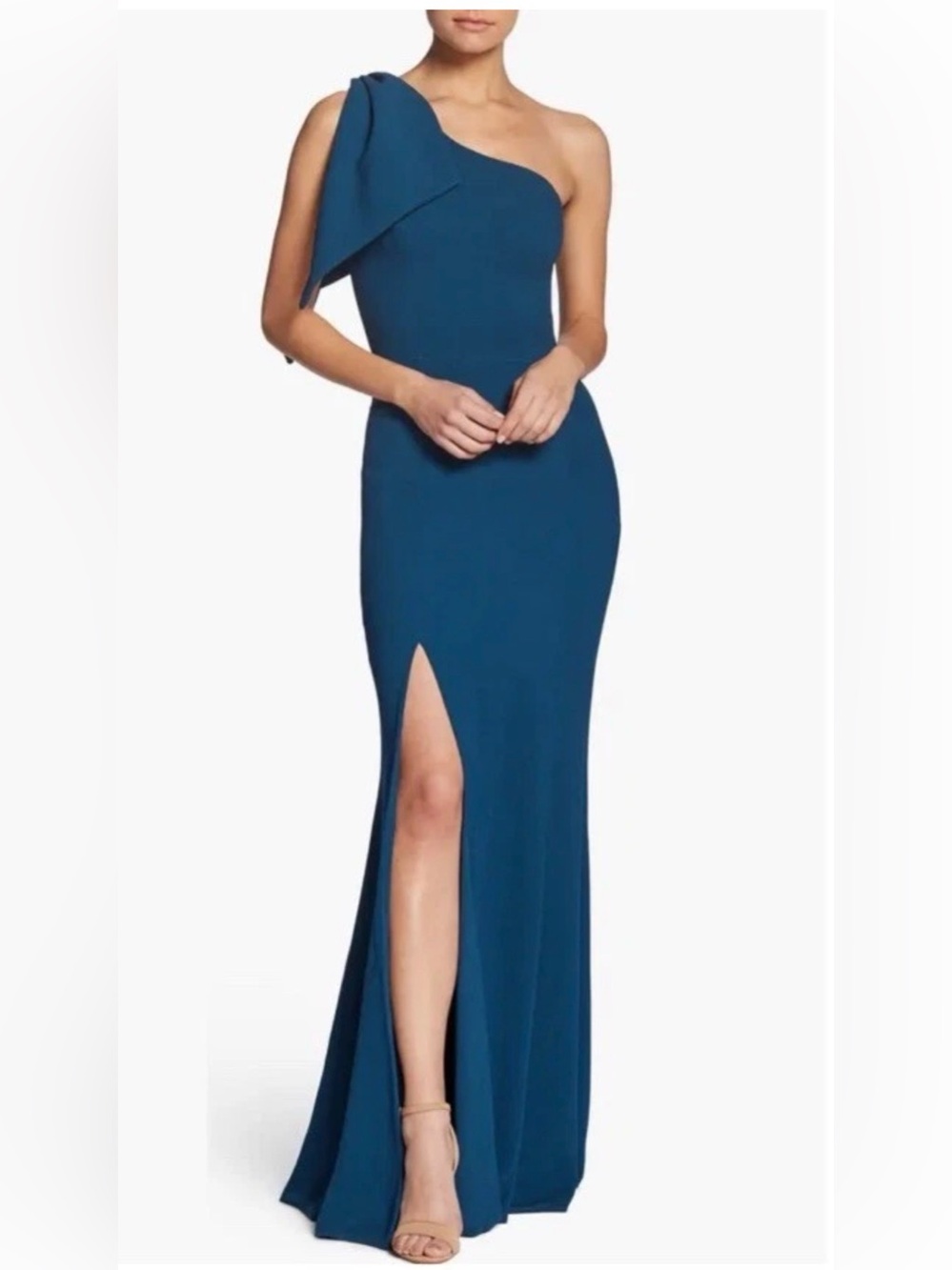 Dress the Population Georgina Gown Peacock Blue NWT XS